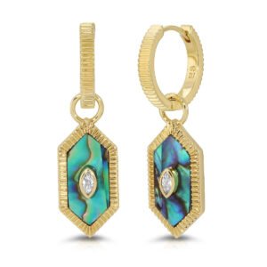 Guardian Hoops- Abalone