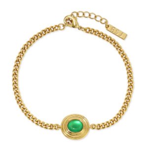 Saturn Bracelet - Green Mother of Pearl/Gold