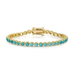 Tennis Bracelet - Blue Opal