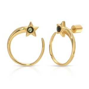 Lucky Star Swoosh Hoops - Abalone